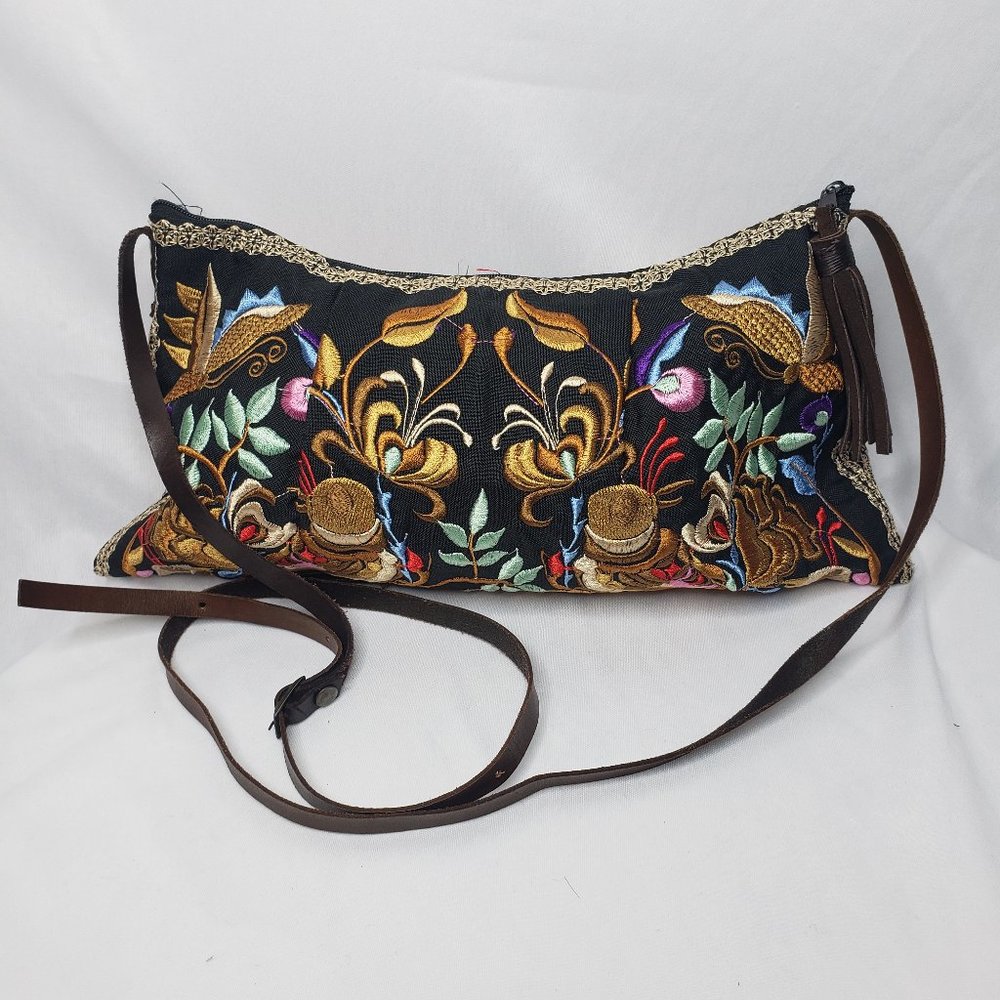 Boho Handmade Lumily Purse, Crossbody Leather Strap